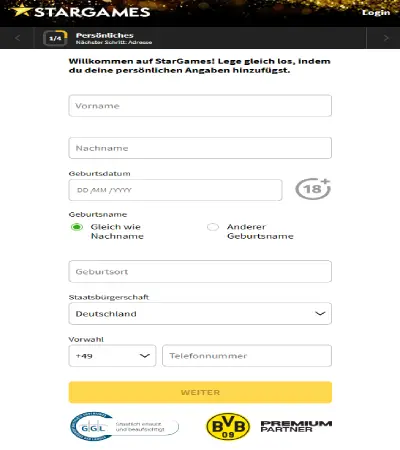 Stargames Registration